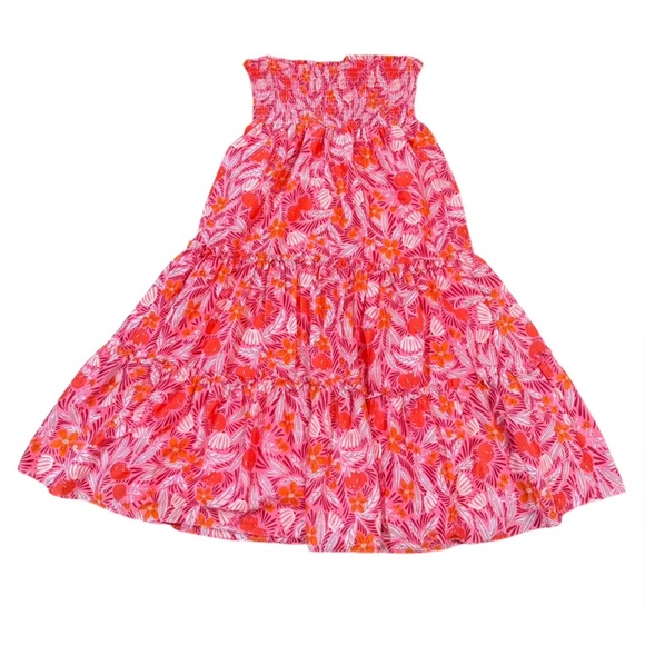 J Marie Ruby Tiered Maxi Skirt Convertible Dress Size Small Floral Cherry Print - Picture 4 of 9